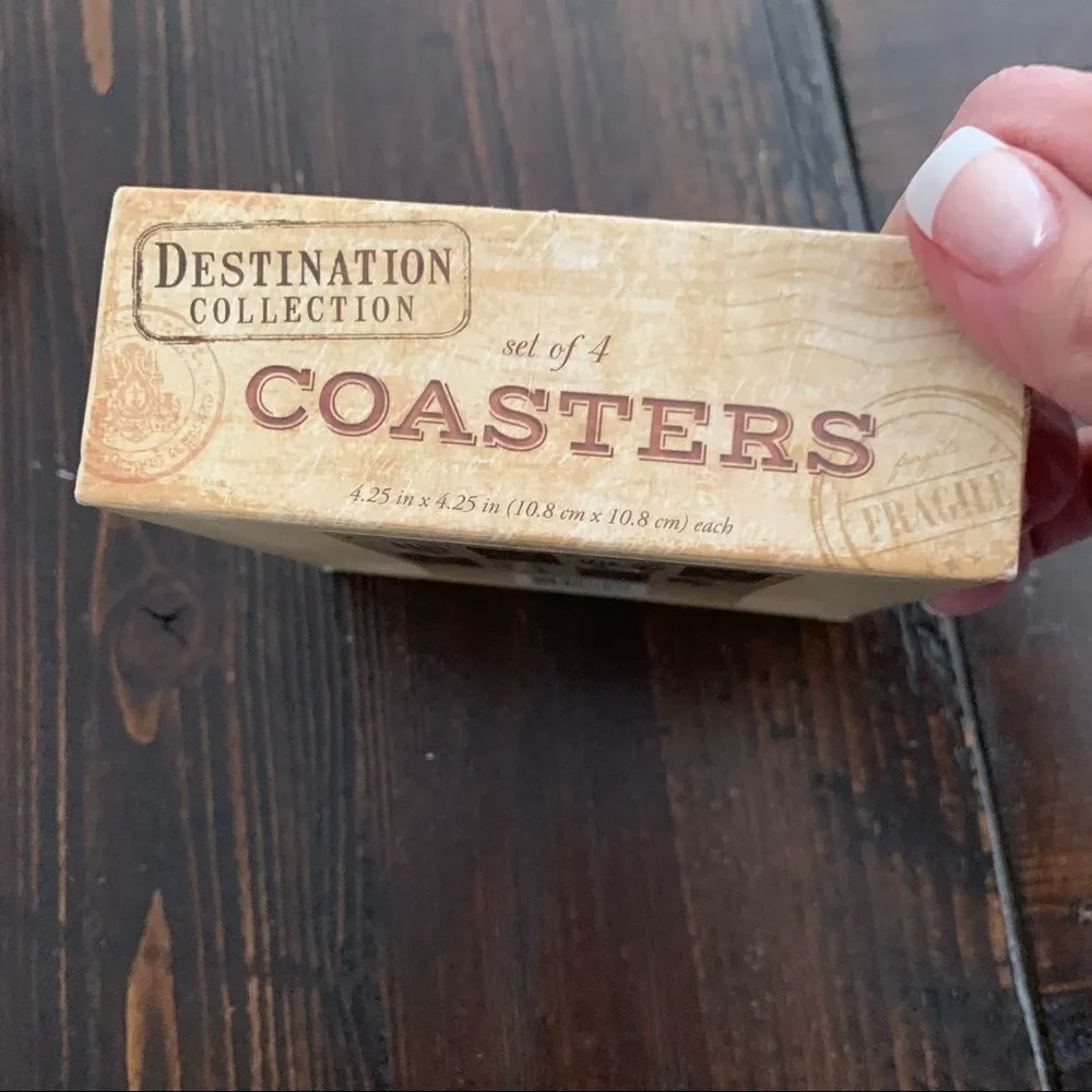 Coasters Stone set of 4 by Destination Collection
